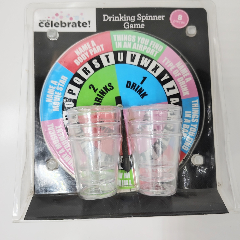 Drinking Spinner Game with Shot Glasses